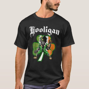 Hooligan Leprechaun Shamrock St Patricks Day Irish T-shirt