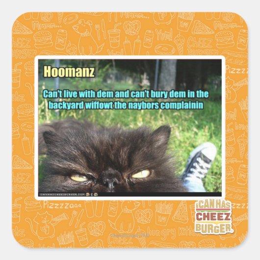 Hoomanz Vierkante Sticker (Voorkant)