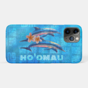 HO'OMAU Hawaiian Dolphins Primitive Collage iPhone 11 Pro Hoesje
