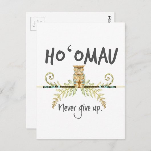 Ho'Omau Tiki Briefkaart (Voorkant / Achterkant)