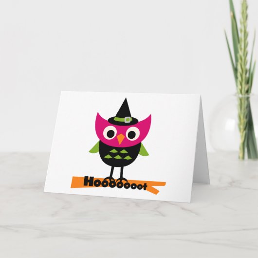 Hooot Owl Halloween T-shirts en Gifts Kaart (Voorkant)