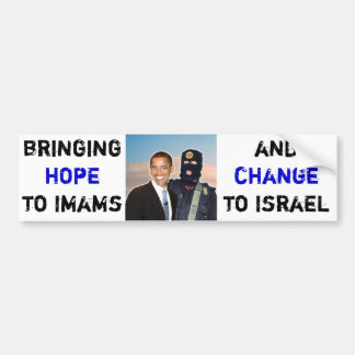 Hoop aan Imams, verandering in Israël Bumpersticker