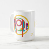 Hoop Abstracte Moderne Kunst Smilelines Mok (Voorkant links)