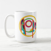Hoop Abstracte Moderne Kunst Smilelines Mok (Links)