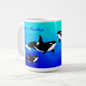 Hoop, Alaska Orcas - 15 oz. Combinatie-Mok Koffiemok (Voorkant links)