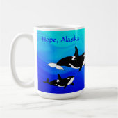 Hoop, Alaska Orcas - 15 oz. Combinatie-Mok Koffiemok (Links)