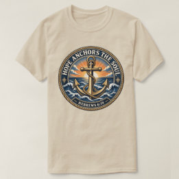 Hoop Ankert de Ziel Nautisch Hebreeën 6:19 T-shirt