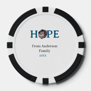 Hoop blauwe vakanties vet letter kinderen foto naa poker chips