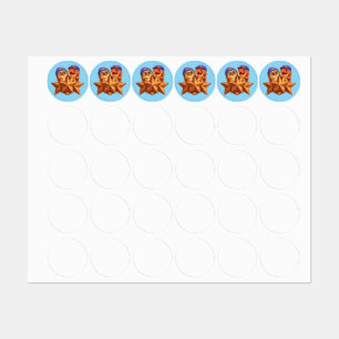 Hoop bronzen niveau fase drie bulk 60 stickerblad labels