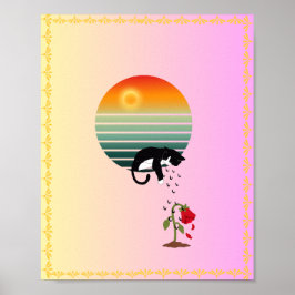 Hoop - cat poster/sunrise Poster