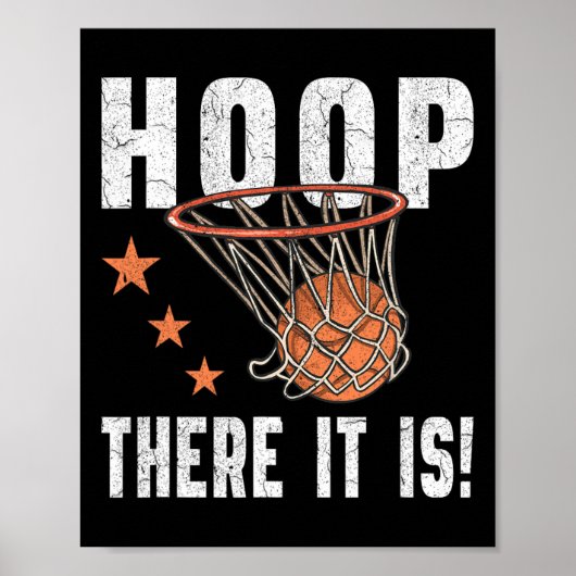 Hoop daar is het! Basketbal B-Ball Fan Poster (Voorkant)
