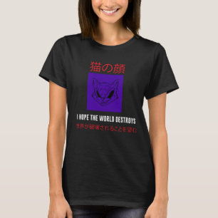 Hoop dat de wereld de  kat vernietigt t-shirt