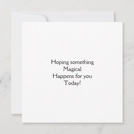 Hoop dat er iets magisch voor je gebeurt (Achterkant)