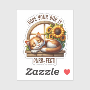 Hoop dat je dag Gesponnen-perfect is Schattigee Sticker