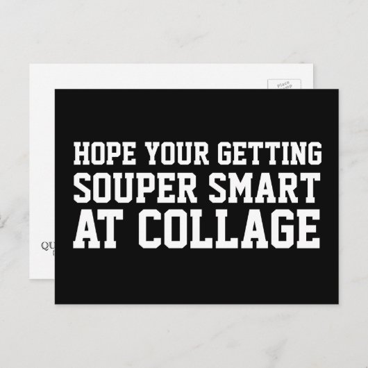 Hoop dat je slim Briefkaart krijgt (Voorkant / Achterkant)