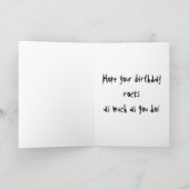 "Hoop dat je verjaardag net zo hard gaat als jij" Kaart (Binnen)