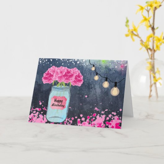 Hoop dat je verjaardag sprankelt! (Kaart) Kaart (Gele Bloem)