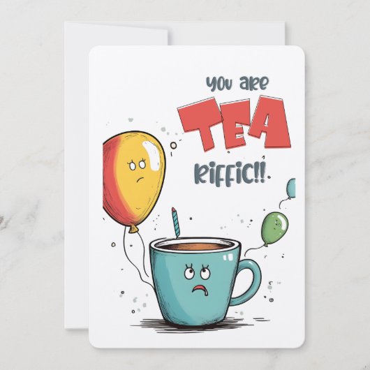 Hoop dat je verjaardag THEE-tastisch is! | Leuke k Kaart (Voorkant)