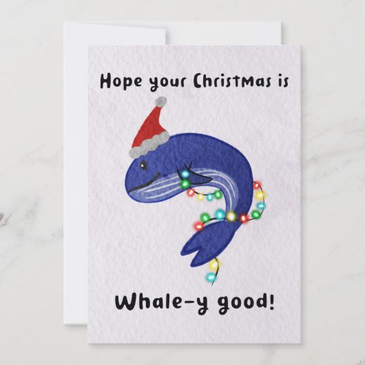 Hoop dat jullie kerst goed is voor de walvis! feestdagenkaart (Voorkant)
