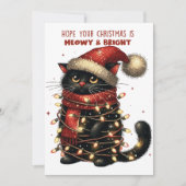 Hoop dat jullie kerst Meowy & Bright Kaart is (Voorkant)