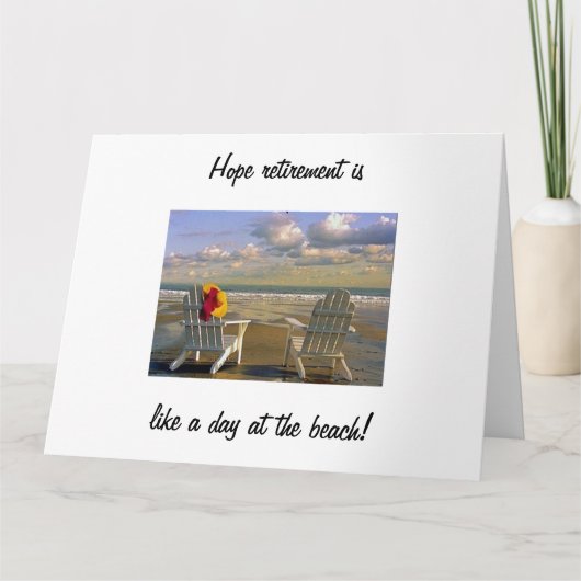 HOOP DAT PENSIOEN IS ALS EEN **DAG OP HET STRAND** KAART (Voorkant)