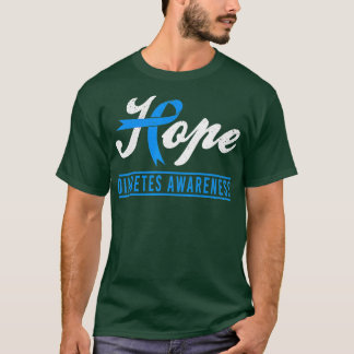 Hoop Diabetes Awareness Ribbon Diabetic Type 1 T1 T-shirt