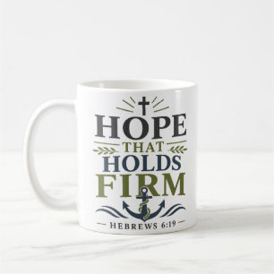 Hoop Die Vast Houdt Esthetische Christelijke Spreu Koffiemok