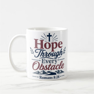 Hoop Door Elke Hindernis Religieuze Hoop Citaat Koffiemok