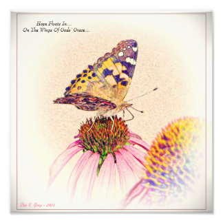 Hoop drijft in... Inspirerend kunstdruk Foto Afdruk