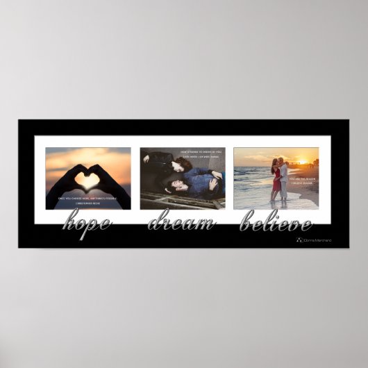 Hoop, Droom, Geloof Pasgetrouwd Poster (Voorkant)