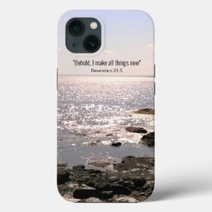 Hoop en aanmoediging Bijbel Verse Ocean Foto iPhone 13 Hoesje