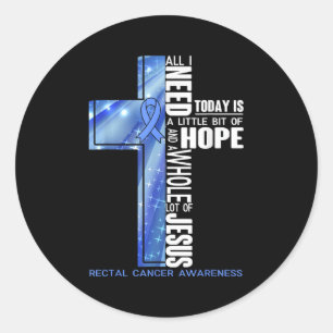 Hoop en een heleboel Jezus rectale kanker waren Ronde Sticker