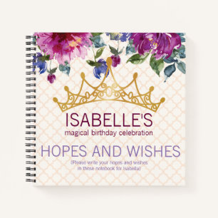 Hoop en gewas in het ontwerp van Chic Birthday Notitieboek