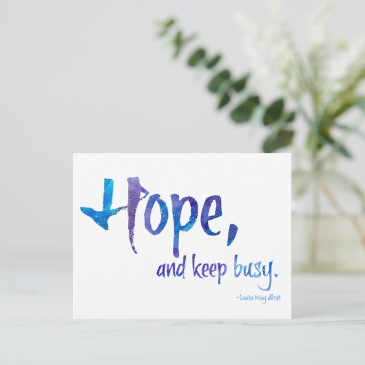 Hoop, en houd bezig protesteren Briefkaart (Staand voorkant)