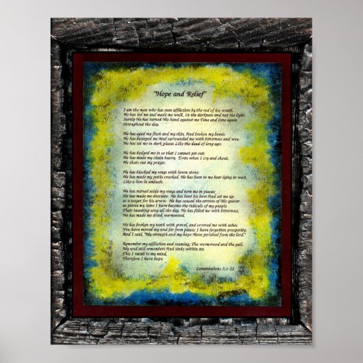 Hoop en reliëf poster (Voorkant)