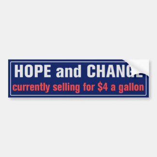 Hoop en verandering voor $4 Bumpersticker