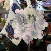 Hoop en vrede ornament kaart