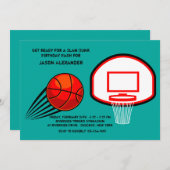 Hoop Game Anniversaire Fête Invitation (Devant / Derrière)