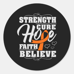 Hoop Geloof Leukemie Kanker Bewustzijn Ribbo Ronde Sticker