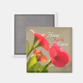 Hoop Geloof Liefde/Bloemen Magneet (Voorkant / Achterkant)