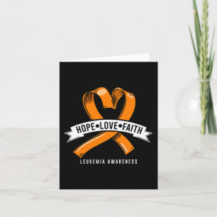 Hoop Geloof Liefde Leukemie Bloedkanker Bewustzijn Kaart
