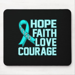 Hoop Geloof Liefde PTSS Stress Awareness Lint Graf Muismat