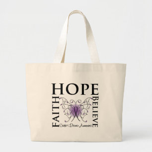 Hoop gelooft geloof in Faith - de ziekte van Crohn Grote Tote Bag