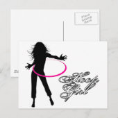 Hoop Girl-Hula Hoop Briefkaart (Voorkant / Achterkant)
