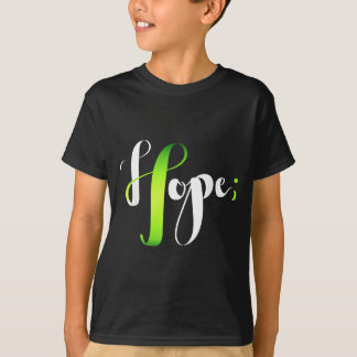 Hoop Groen Lint Semicolon - Mentale Gezondheid T-shirt