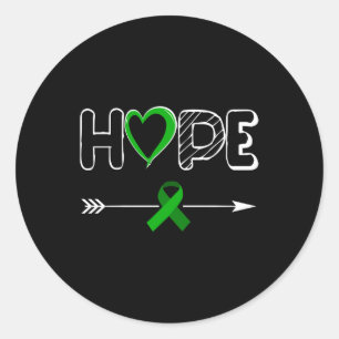 Hoop groen lintje Nierziekte Ronde Sticker