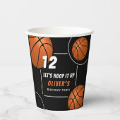 Hoop het omhoog Basketbal Sport Kids Verjaardag Papieren Bekers (Voorkant)