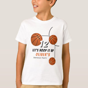 Hoop het omhoog Basketbal Sport Kids Verjaardag T-shirt