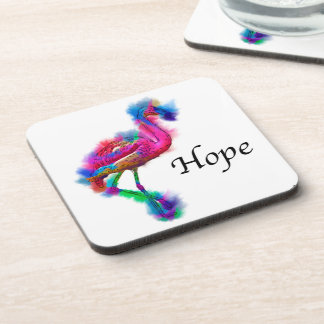 Hoop - het Prancen Flamingo Abstract Bier Onderzetter