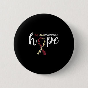 Hoop hoofd en nek kanker bewustzijn ronde button 5,7 cm